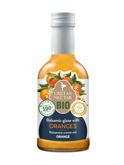 Cretan Nectar - BIO Balsamic Glaze with ORANGE EN-DE 250ml.jpg