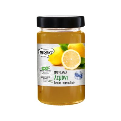 330-grammine klaaspurk sidrunidžemmiga valgel taustal