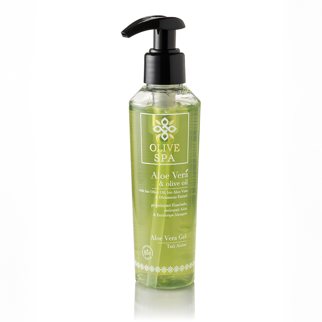Aaloe vera niisutav geel 150 ml, Olive Spa – rahustav ja niisutav geel aaloe vera, D-panthenooli ja orgaanilise oliiviõliga näole ja kehale pärast päevitamist.